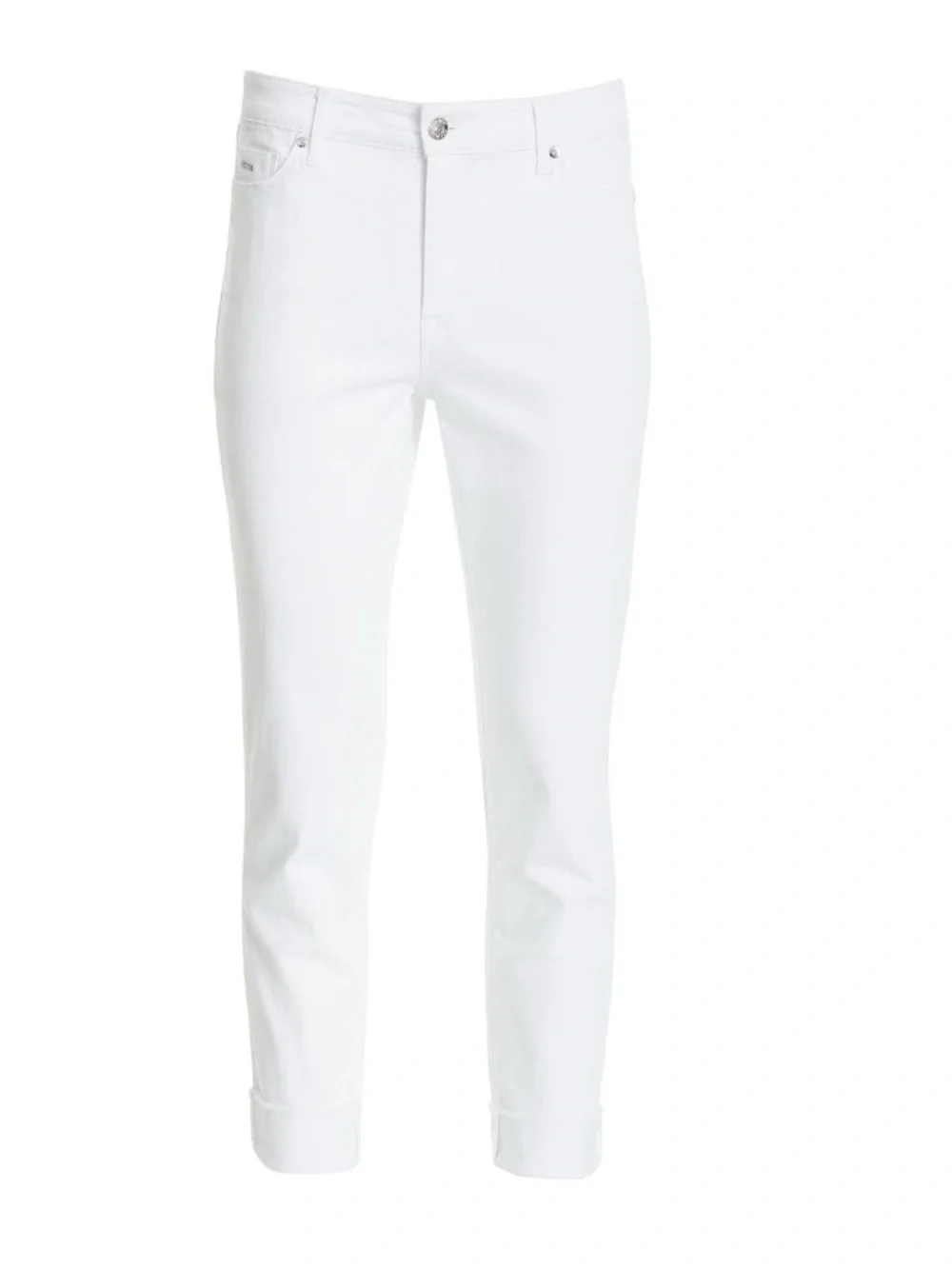 Nine West Women's White Cropped Jeans - Classic High-Rise Size 6 Slight Stretch